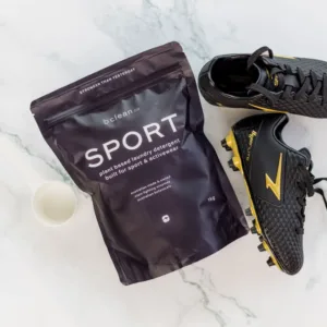 sport detergent and footy boots